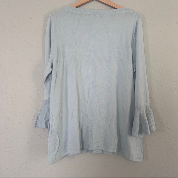 41 Hawthorne Light Blue Top Blouse with Flared Sleeves Casual Stretch Soft XXL - Picture 5 of 5